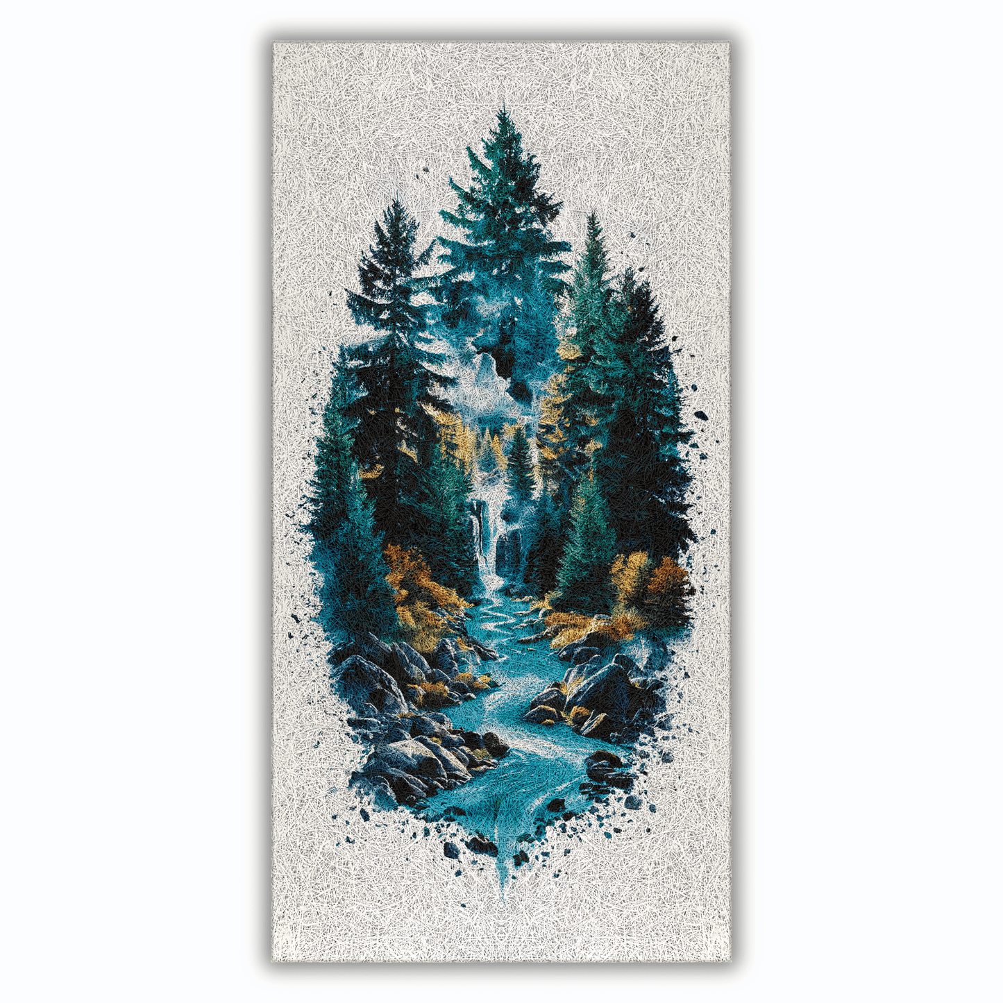 Forest Waterfall Acoustic Wood Wool Panel (600x1200)